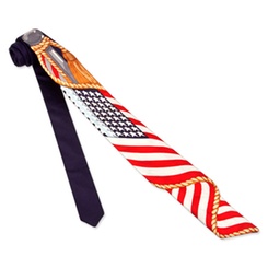 Flag Shaped Silk Tie