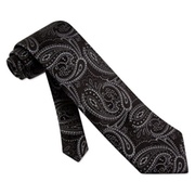 Black Silk Papaya Paisley Tie